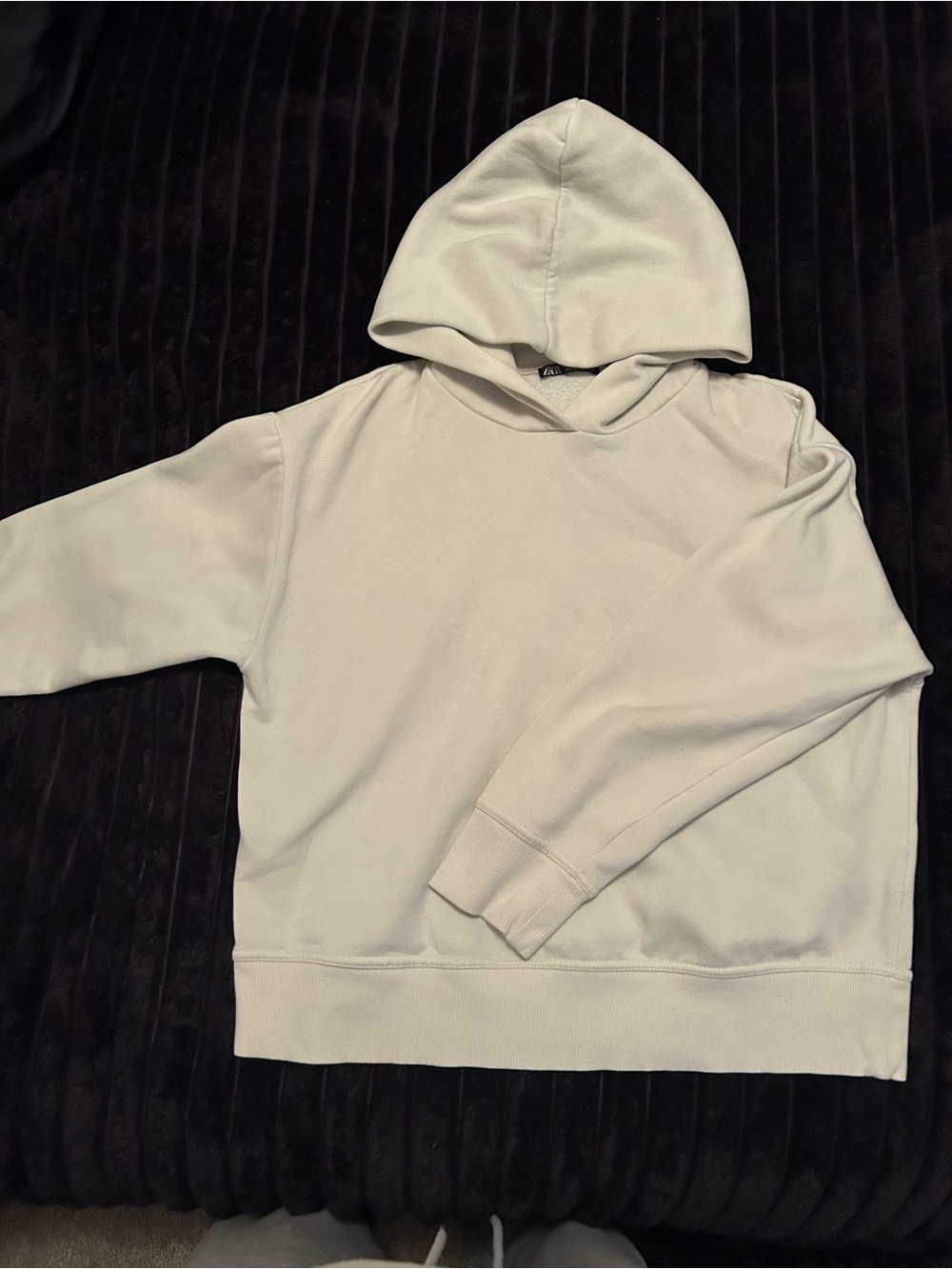 Zara Cream Hoodie with Cozy Fleece Interior